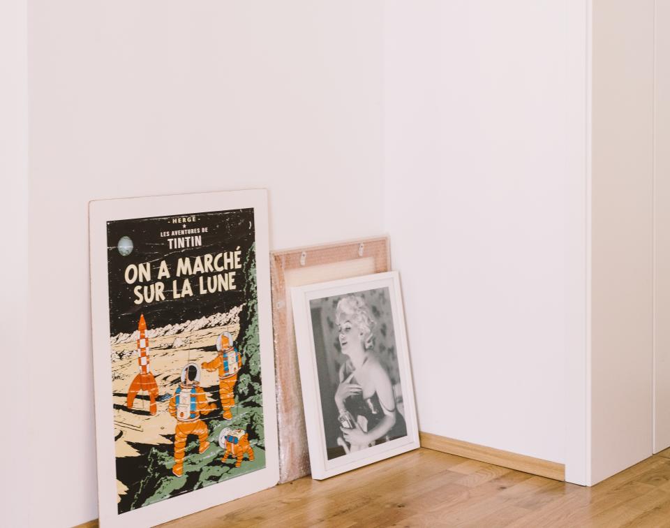 Framed and leaning