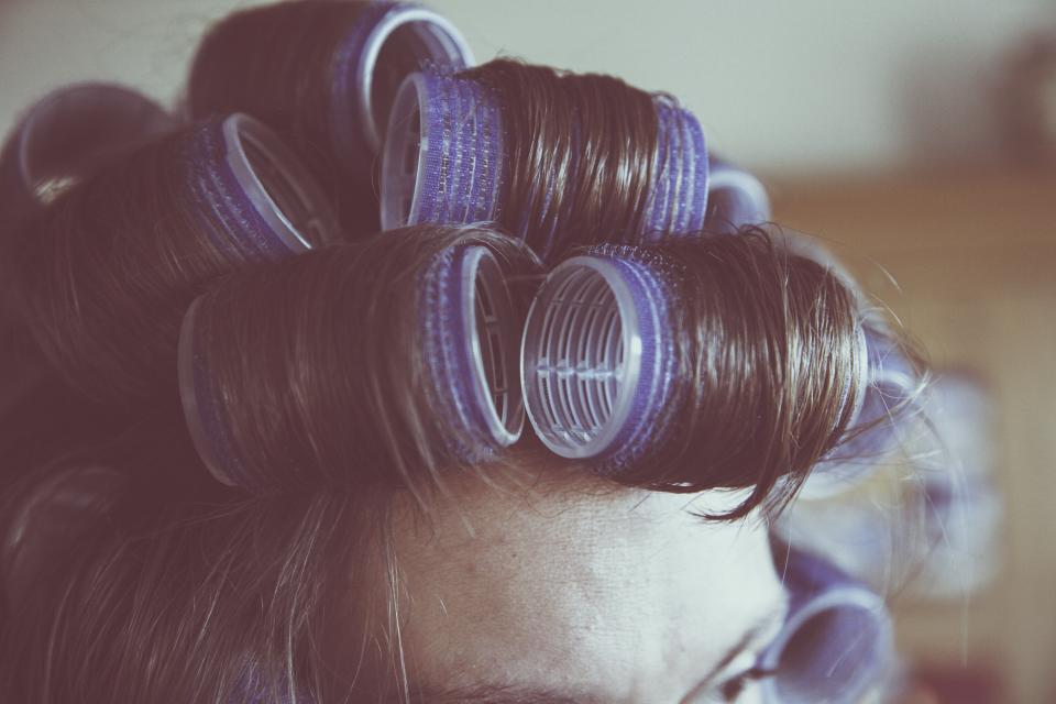 A finished set of curls in the chair at Style Inn